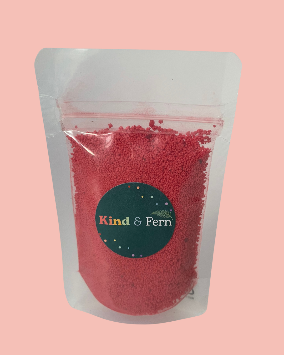 Pouch of Kind & Fern red rainbow bath dust