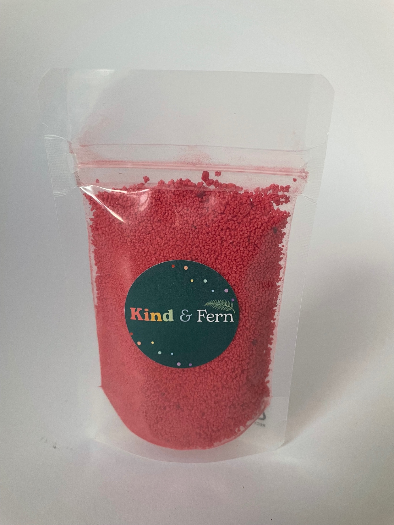 Pouch of Kind & Fern red rainbow bath dust